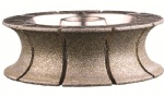 Round edge diamond metal bonded grinding wheel for stone